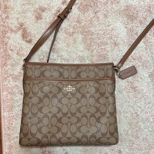 Coach Signature Tan Crossbody Bag